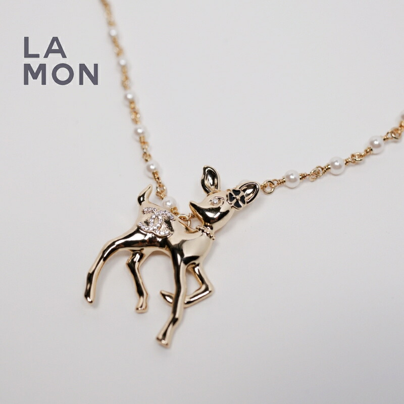 【中古品|USED】シャネル ネックレス USED CHANEL NECKLACE ココマーク メタル ストラス コスチューム パール ネックレス GOLD ゴールド系 GRADE SA｜LAMONBOUTIQUE店