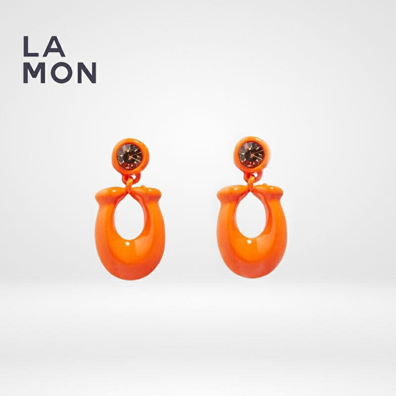 コーチ ピアス COACH CB413 SIGNATURE ENAMEL EARRINGS ピアスOrange Multi オレンジ系｜LAMONBOUTIQUE店