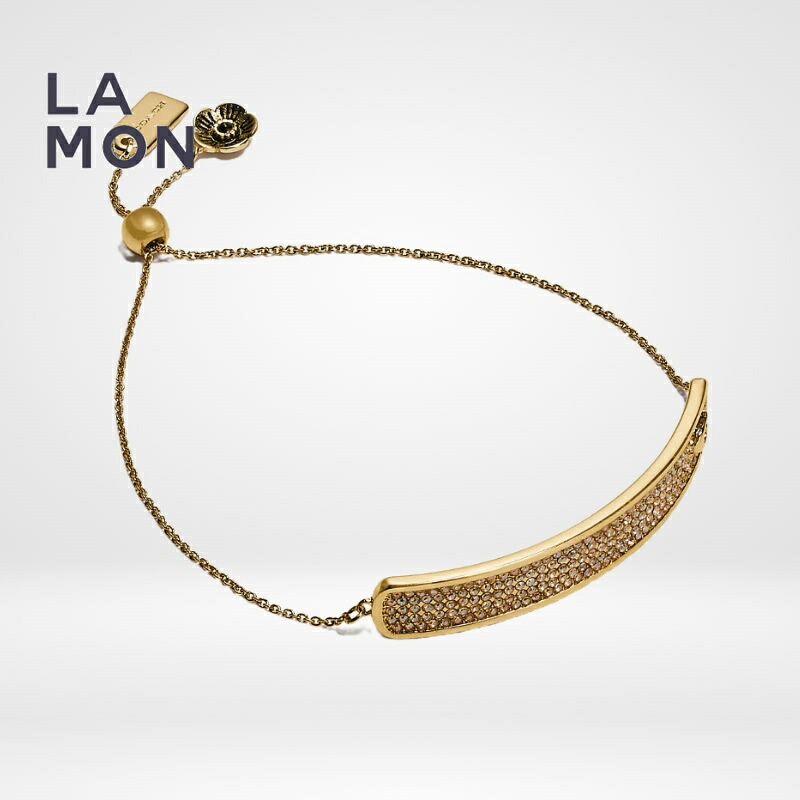 コーチ ブレスレット COACH C9338 Pave Slider Bracelet ブレスレット GOLD ゴールド系