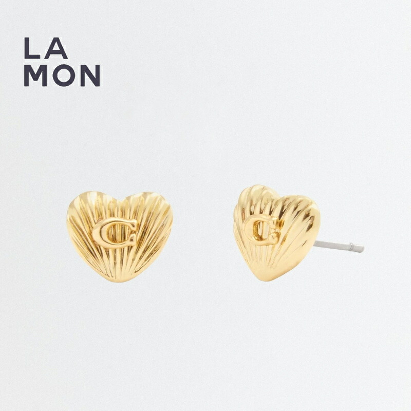 コーチ ピアス COACH CBV87 Signature Heart Stud Earrings ハート ピアス GOLD ゴールド系
