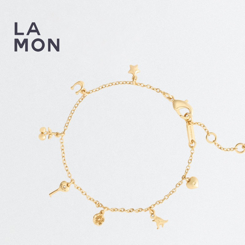 コーチ ブレスレット COACH CDS89 Mini Icons Charm Bracelet メタル ブレスレット GOLD ゴールド系｜LAMONBOUTIQUE店 14,040円