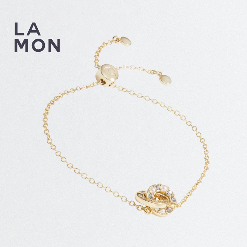 コーチ ブレスレット COACH CO232 Interlocking Open Circle Pearl Slider Bracelet メタル ブレスレット GOLD ゴールド系｜LAMONBOUTIQUE店 14,040円