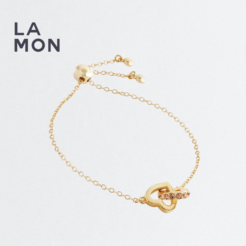 コーチ ブレスレット COACH CQ474 Interlocking Open Circle Heart Slider Bracelet メタル ブレスレット GOLD ゴールド系｜LAMONBOUTIQUE店