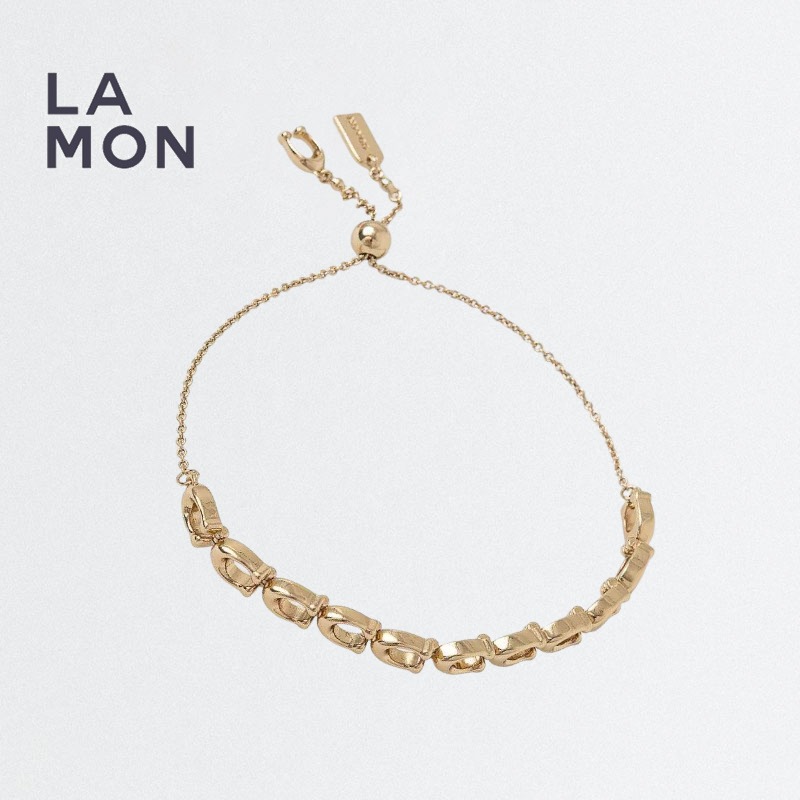 コーチ ブレスレット COACH C9322 Signature Link Friendship Slider Bracelet メタル ブレスレット GOLD ゴールド系｜LAMONBOUTIQUE店 14,040円