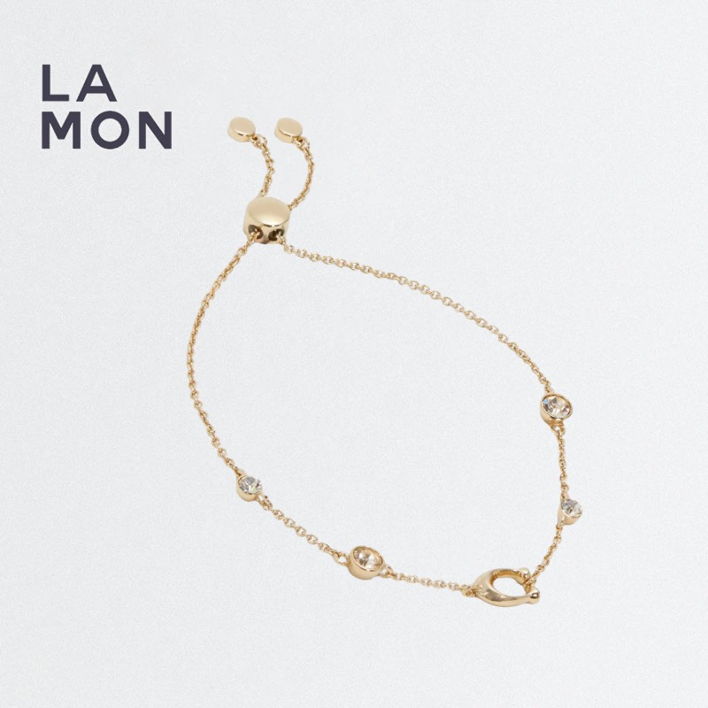 コーチ ブレスレット COACH C9449 Signature Crystal Slider Bracelet メタル ブレスレット GOLD ゴールド系｜LAMONBOUTIQUE店 14,040円