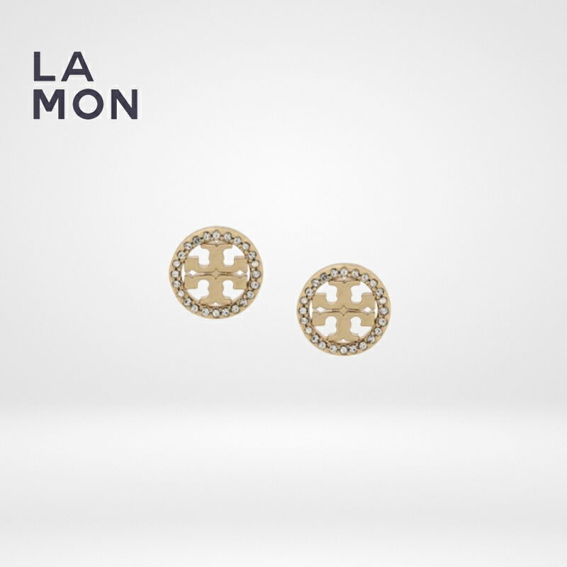 トリーバーチ ピアス TORY BURCH 53422 783 CRYSTAL LOGO CIRCLE STUD Earrings ロゴ ピアス Gold ゴールド系｜LAMONBOUTIQUE店 11,246円