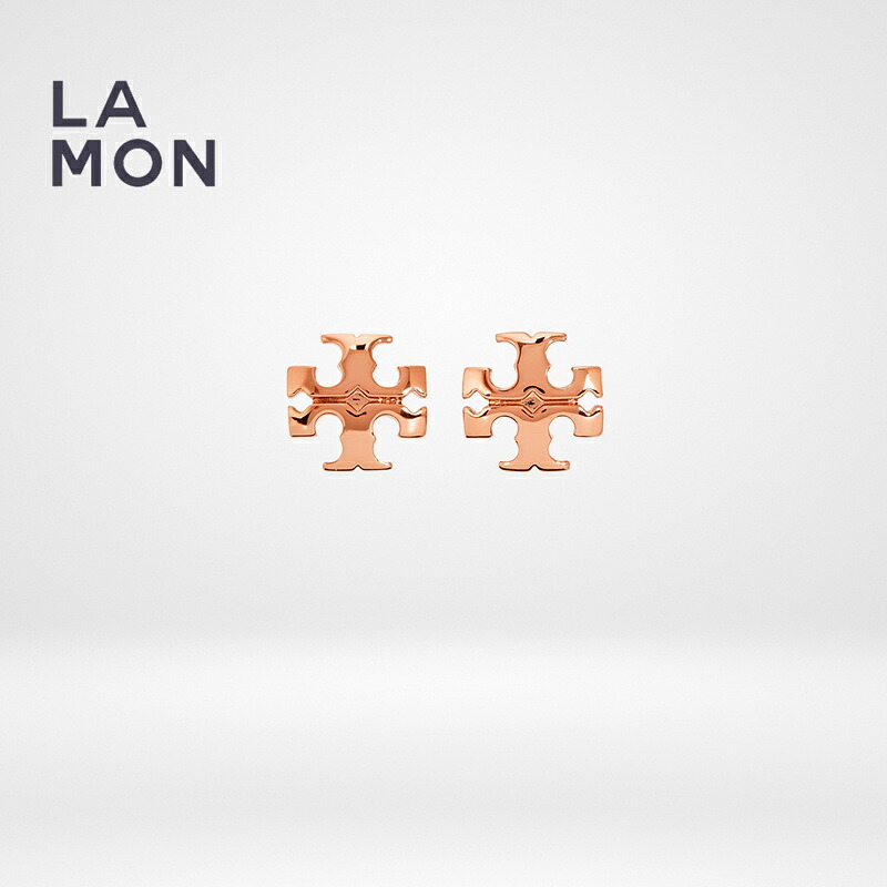 トリーバーチ ピアス TORY BURCH 64974 654 KIRA SMALL STUD EARRING キラ ロゴ ピアス Rose Gold ローズゴールド系｜LAMONBOUTIQUE店 9,828円