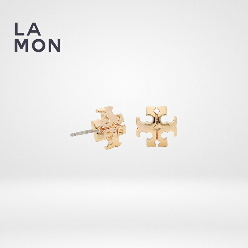 トリーバーチ ピアス TORY BURCH 64974 720 KIRA SMALL STUD EARRING キラ ロゴ ピアス Gold ゴールド系|LAMONBOUTIQUE店