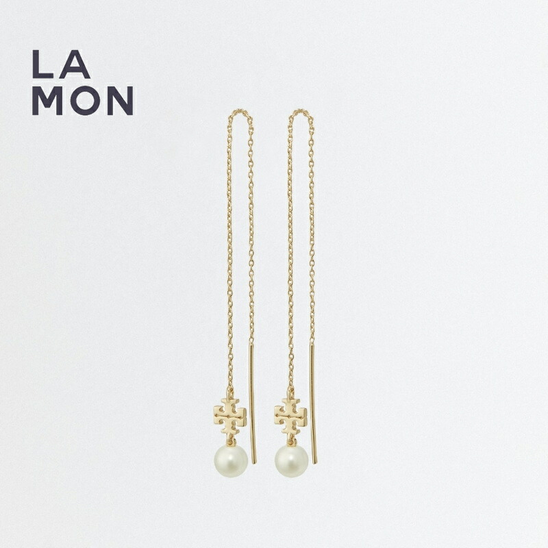 トリーバーチ ピアス TORY BURCH 157965 137 KIRA PEARL LONG EARRING キラ パール メタル ピアス Gold ゴールド系|LAMONBOUTIQUE店