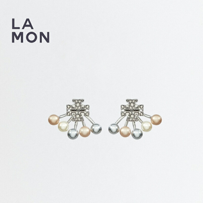 トリーバーチ ピアス TORY BURCH 163695 056 KIRA PEARL FRONT-BACK EARRING キラ パール メタル ピアス Silver シルバー系｜LAMONBOUTIQUE店