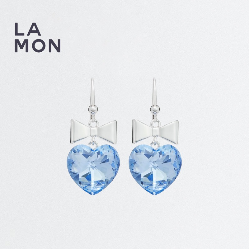 トリーバーチ ピアス TORY BURCH 177374 400 CURIOSITY HEART AND BOW EARRINGS メタル ピアス SILVER/BLUE シルバー/ブルー系｜LAMONBOUTIQUE店 18,630円