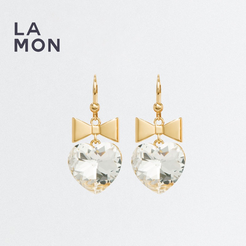 トリーバーチ ピアス TORY BURCH 177374 783 CURIOSITY HEART AND BOW EARRINGS メタル ピアス Gold ゴールド系|LAMONBOUTIQUE店