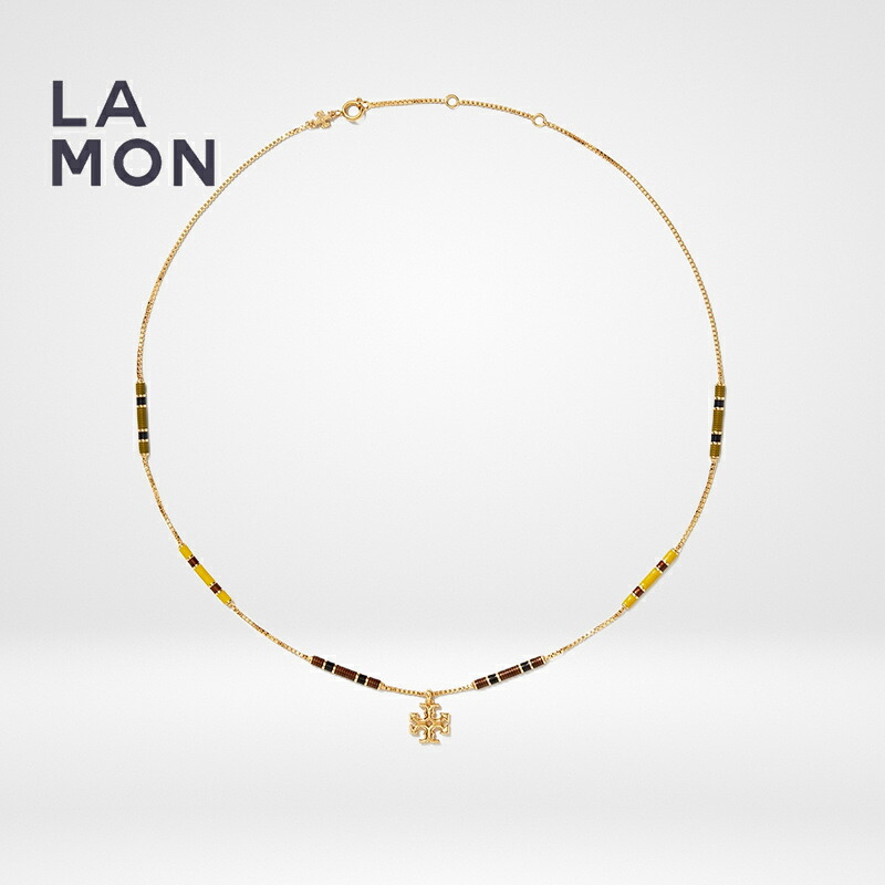 トリーバーチ レディース ネックレス TORY BURCH KIRA ENAMEL BAR PENDANT NECKLACE｜LAMONBOUTIQUE店