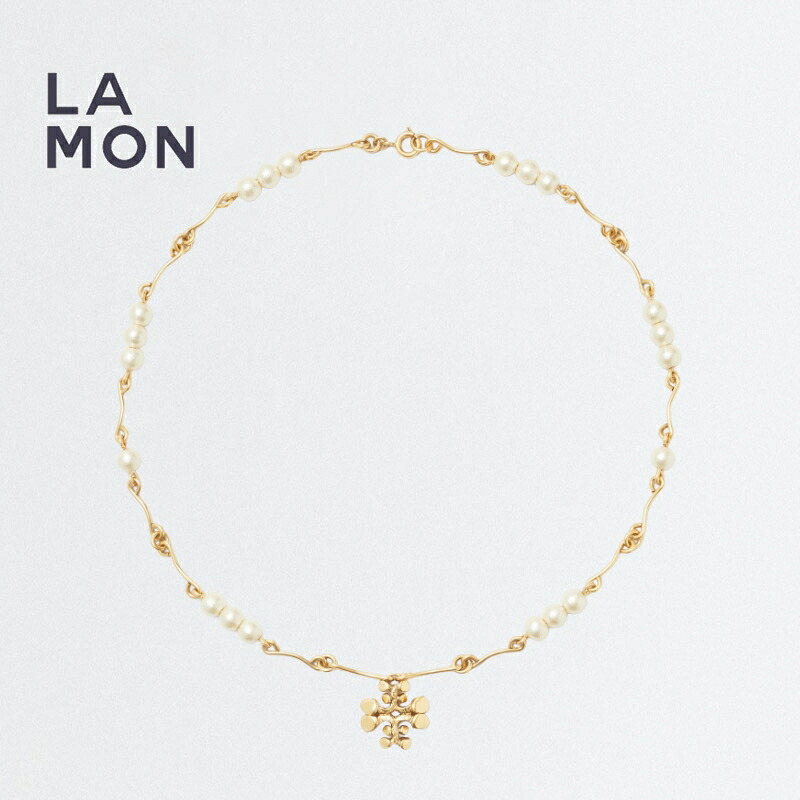 トリーバーチ ネックレス TORY BURCH 141808 700 BRUTALIST PENDANT NECKLACE ネックレス White/Gold ホワイト/ゴールド系|LAMONBOUTIQUE店