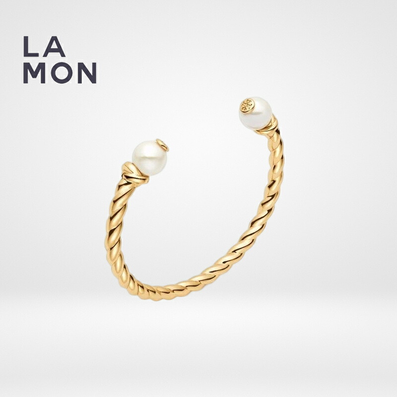 トリーバーチ ブレスレット ピアス セット TORY BURCH 73376 Rope Logo Cuff and Earring Set ゴールド系｜LAMONBOUTIQUE店