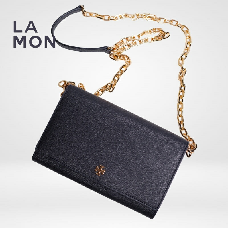 トリーバーチ ショルダーバッグ TORY BURCH 52899 001 Emerson Chain Wallet エマーソン チェーン ウォレット BLACK ブラック系｜LAMONBOUTIQUE店