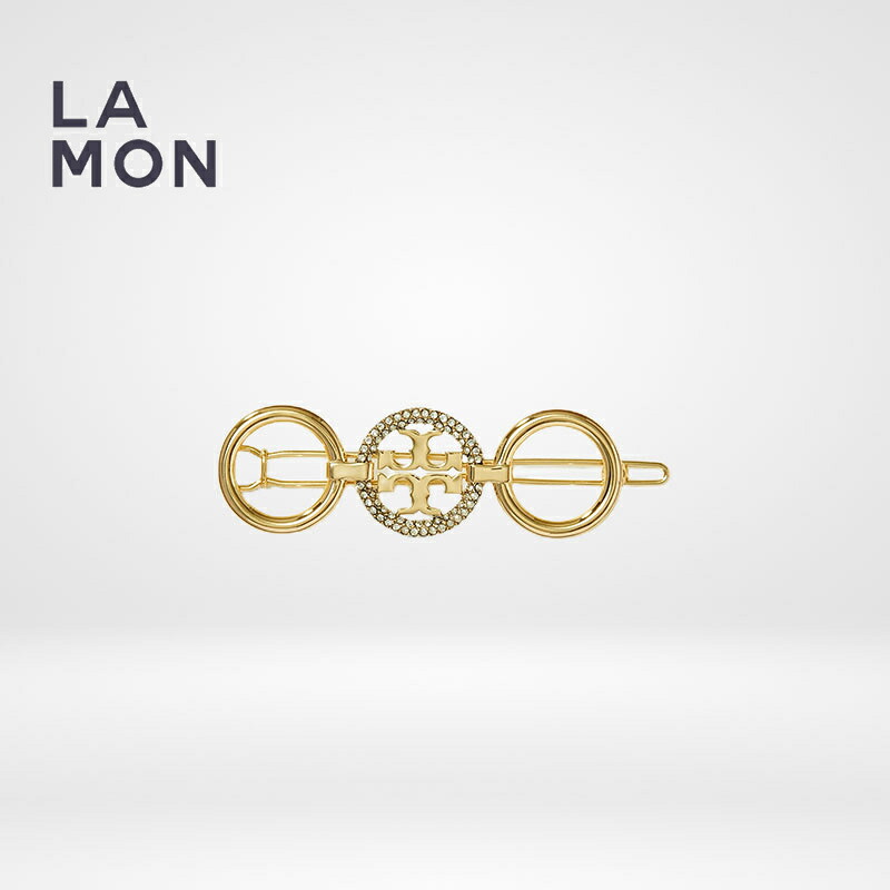 トリーバーチ バレッタ TORY BURCH 141139 783 MILLER PAVE BARRETTE ミラー パヴェ バレッタ Gold ゴールド系|LAMONBOUTIQUE店