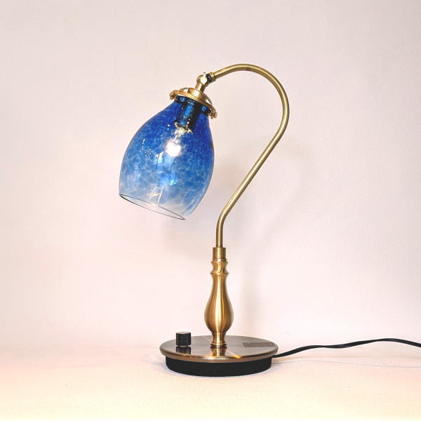 テーブルライト テーブルランプ　ライト 卓上ライト　ランプシェード ブルー　カフェ　照明 fc-210gy-frit-blue-no10y　Azzurro Glass Studio アズーログラススタジオ　東敬恭