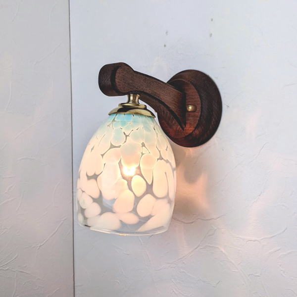 ブラケットライト 壁掛け照明　ブラケットランプ fc-ww016g-frit-saradongreen-no3　Azzurro Glass Studio