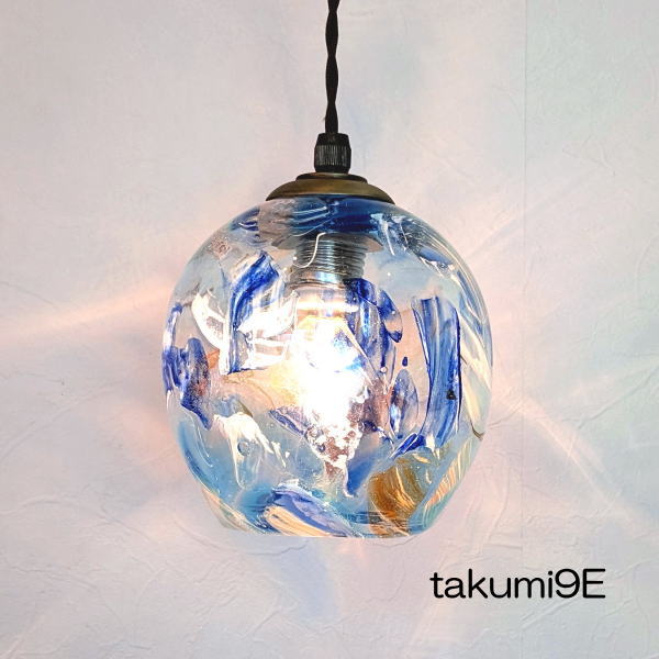 琉球ガラス　ペンダントライト 楽天市場】琉球ガラスペンダントランプ 匠工房 takumi9e ペンダント