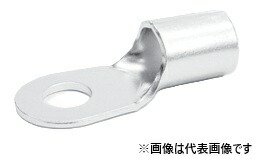 富士端子 100-10 50個入り口・入口 R型(丸形) 銅線用裸圧着端子