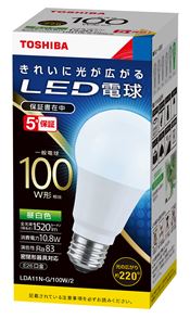 楽天市場】東芝 LDA7N-G/60W/2 昼白色 10個入／1箱 E26口金 LED電球 全