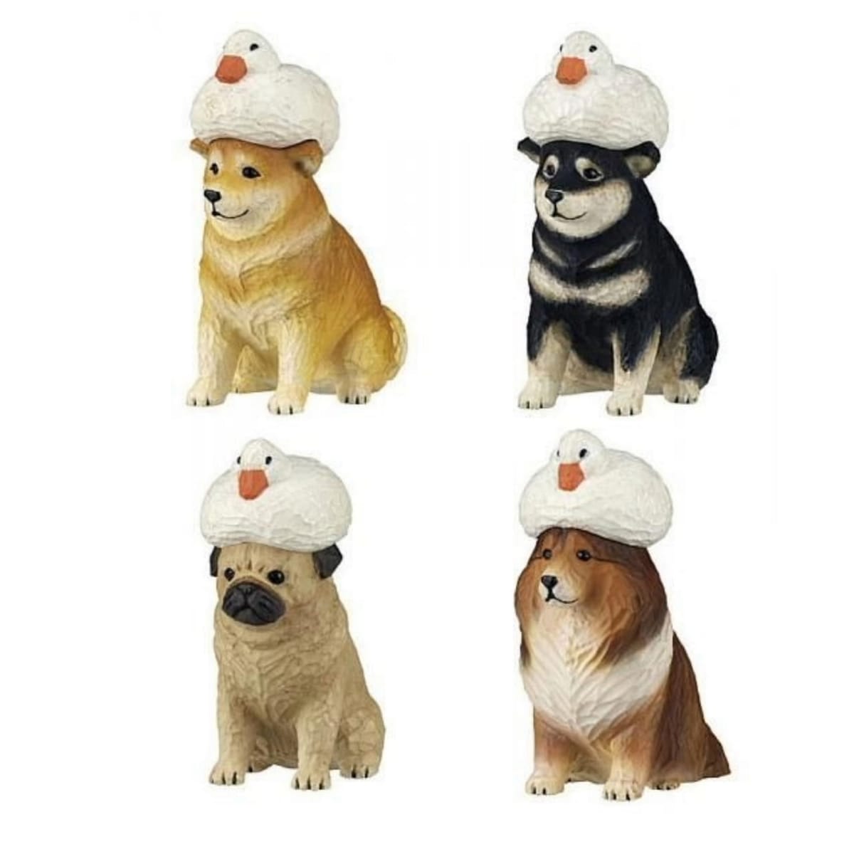 楽天市場】あかねの木彫り アヒルと犬 全4種セット【フル