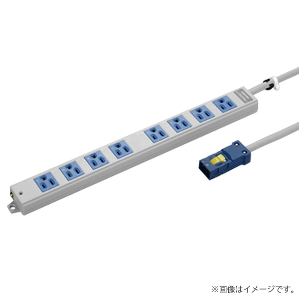ハーネス用OAタップ 8コ口 ケーブル長3m DC8118EN-3（L）ブルー（DC8118EN3L）キャブタイヤケーブル付 東芝ライテック