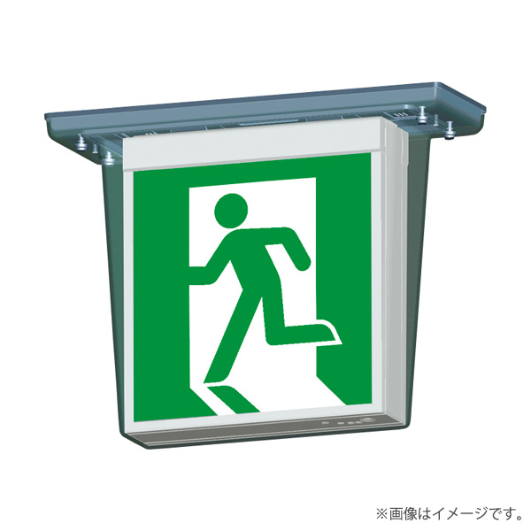 EMSJR101C LED誘導灯 本体 防湿・防雨形（HACCP兼用形）天井直付・吊下兼用形 片面形 C級 岩崎電気（表示板別売）