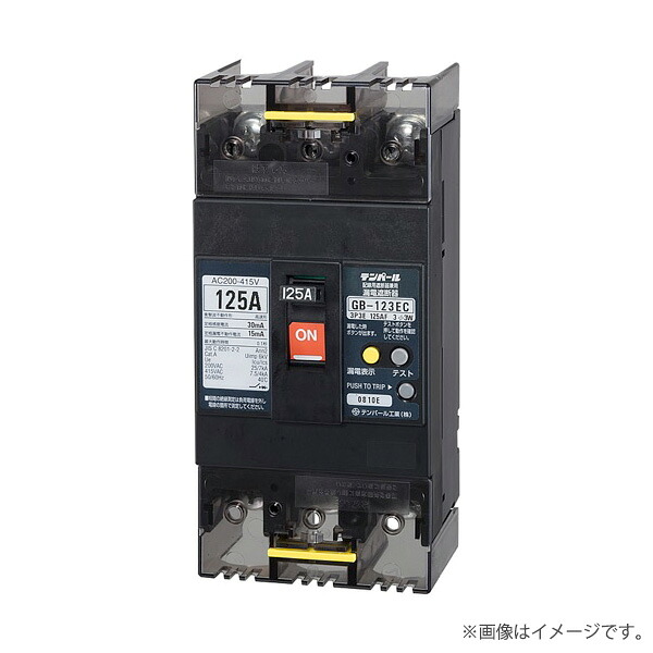 〔即納〕漏電遮断器 123EC12304（GB-123EC）GB123EC125A30MA200415V テンパール工業