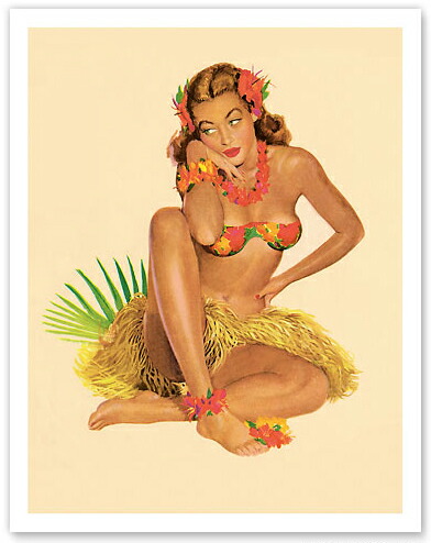 楽天市場】ハワイアン ポスター 【ビンテージ】【United Air Lines