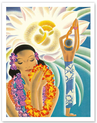 ビンテージ ハワイアン ポスター シルクスクリーン 2枚セット Hawaii