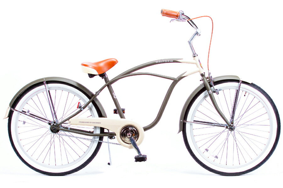 銀輪 RAINBOW PCH101 26 CRUISER DESSERT-SAND 虹霓 砂浜クルーザー 26in 今めかしい  通い 通学 メンズ レディース