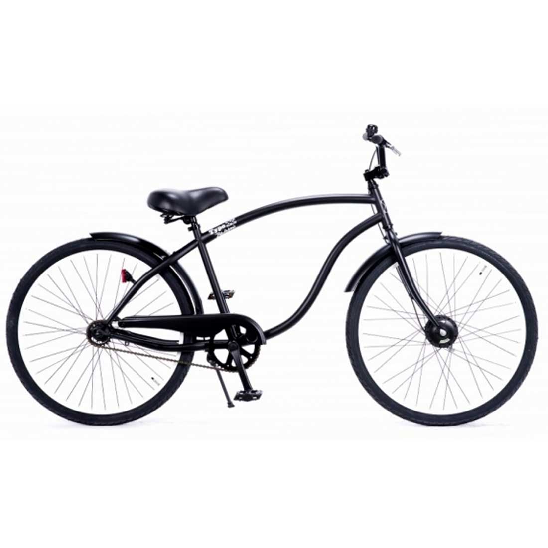 自転車 RAINBOW TYPE-X 26 CRUISER EDGE MatteBlack×WhiteRim BMXハンドル レインボー  ビーチクルーザー 26インチ おしゃれ 通勤 通学 メンズ レディース | Lanai Makai