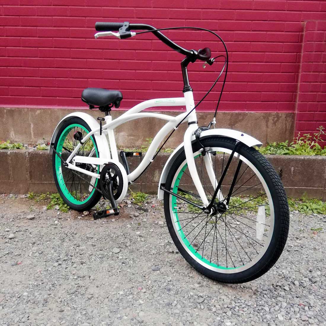 おしゃれ自転車通勤通学メンズレディース子供用自転車22インチビーチクルーザー自転車ジュニア小学生レインボーFeellingofdecksFOD-22