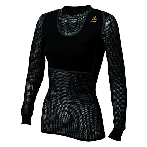 アクリマ ウールネットクルーネック 亭主もち用 ACLIMA WOOLNET CREW NECK WOMAN Jet Black