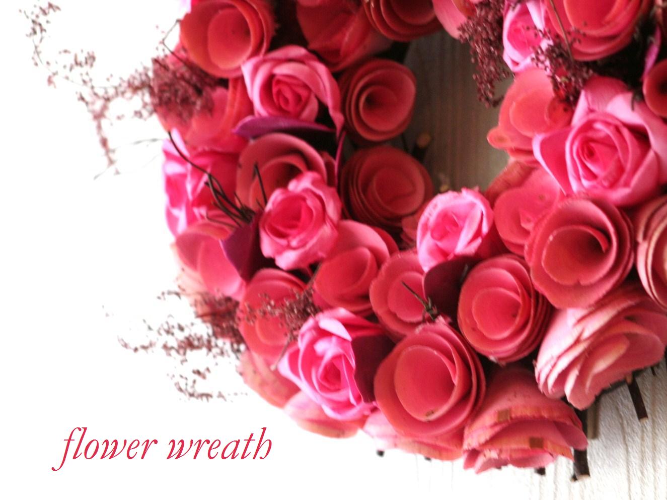 【楽天市場】【 インテリア雑貨 】 キュートなピンク ドライフラワーのナチュラルリース【ギフト】：LAND PLANTS 楽天市場店