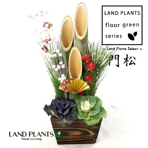 楽天市場】【ケース販売：6入】 門松（かどまつ：3本仕立て）45cm 5号