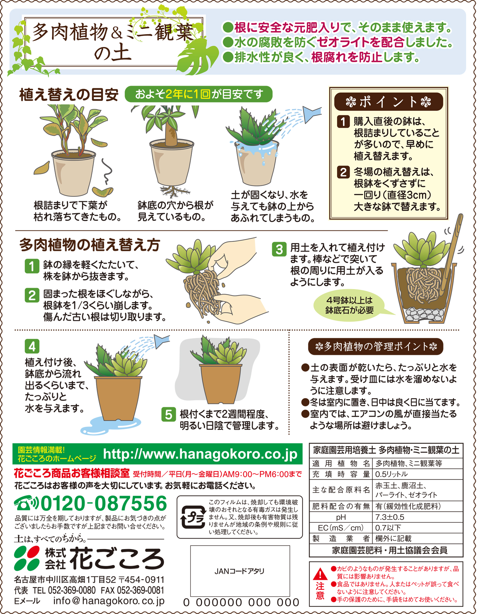 多肉植物 ミニ観葉植物の土