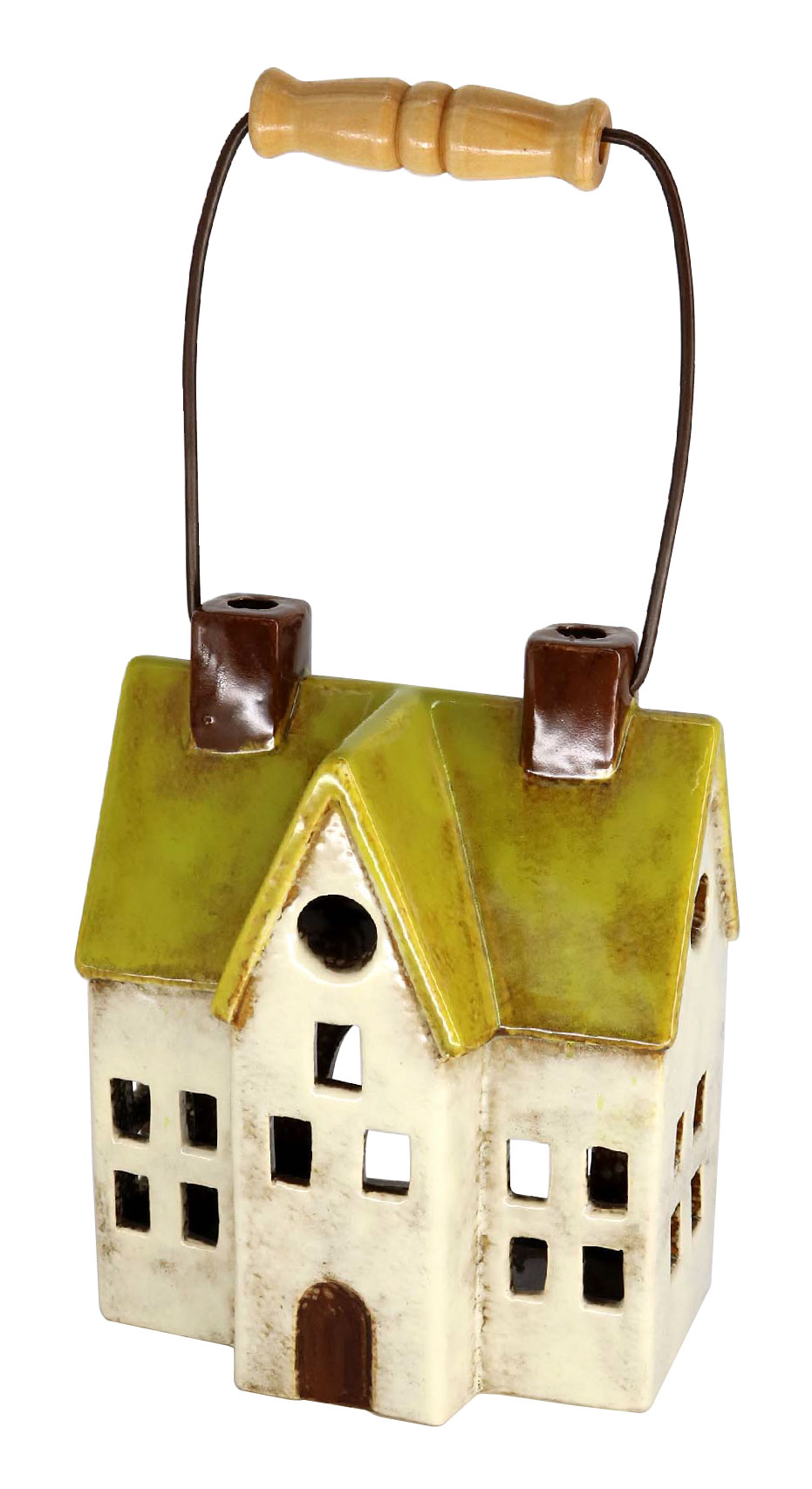 【楽天市場】キャンドルハウス （緑屋根の学校）蚊取り線香立て 蚊取り線香 ハウス 家 家型 小屋 陶器 陶器製 置物 オブジェ Candle
