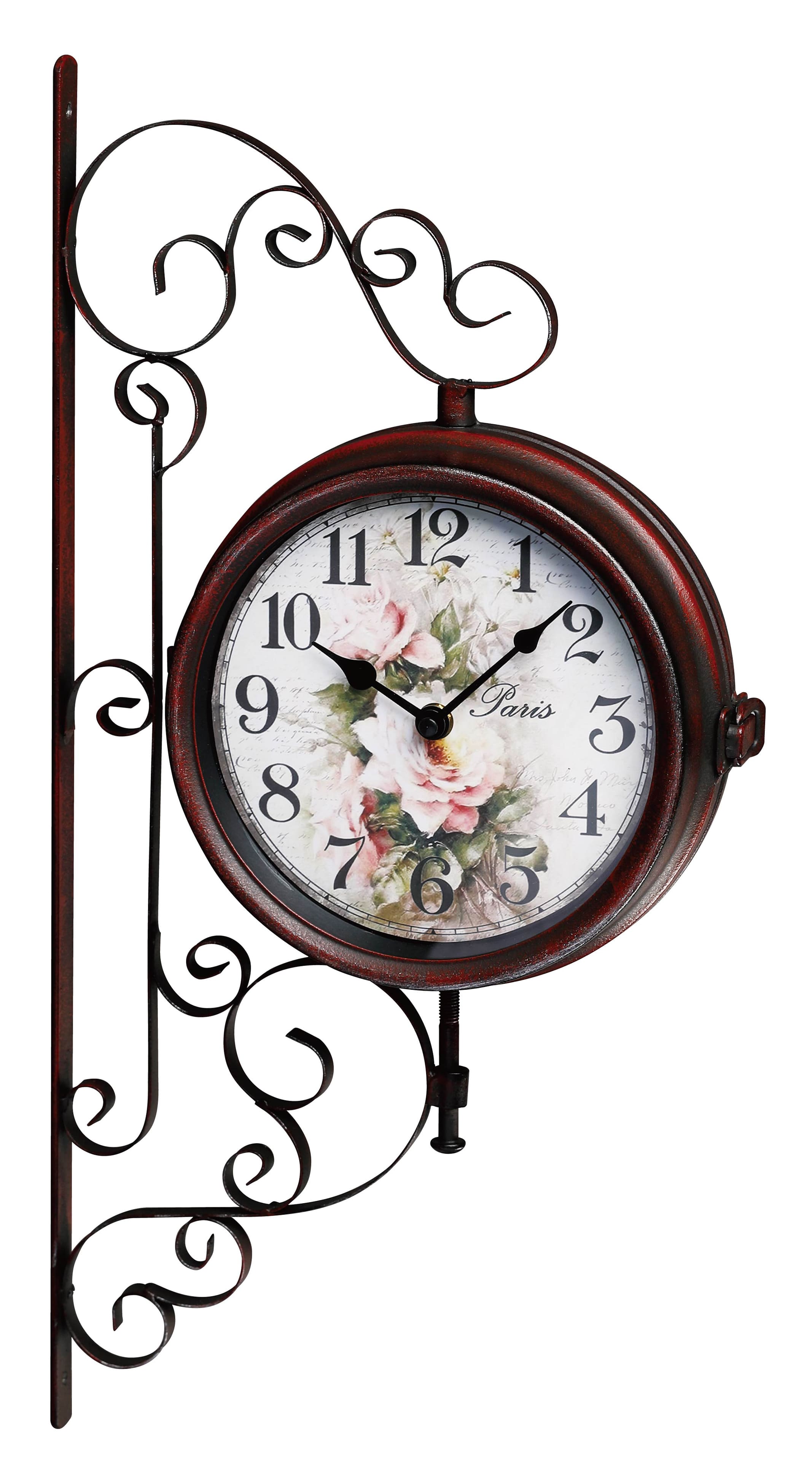 ウォール時辰儀（サクラ色） 38408 置き時計・掛け時計-インテリア・寝具・収納-掛け時計
