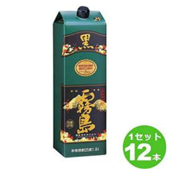 楽天市場】いも焼酎 黒霧島 1800ml パック 12本 25度 メーカー宮崎県