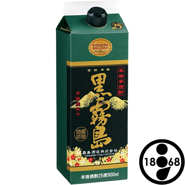 霧島酒造の黒霧島(20度) 1800ml×12本 楽天市場】黒霧島 20度 1800mlパック 12本 セット : 創業明治元
