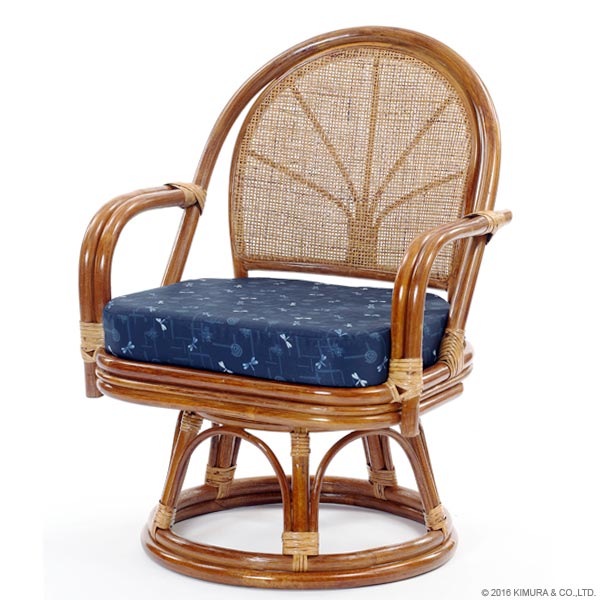 楽天市場】回転イス 回転椅子 回転チェア リラックス ラタン 籐椅子