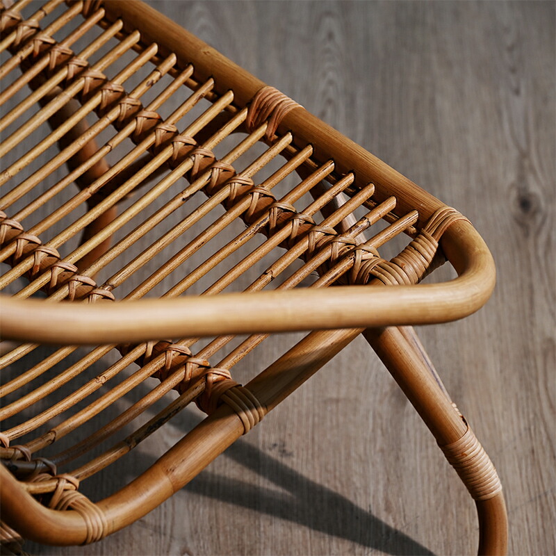 2人掛けソファ ラタン　アジアン　アンティーク 籐 ソファ 2人掛け ラタン製 ラブチェアー 幅106cm （ アジアン