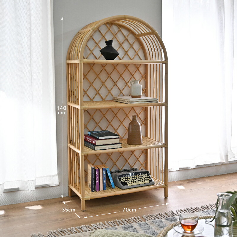 先行予約2/6より発送】アジアン家具 ラタン チェスト オープンラック