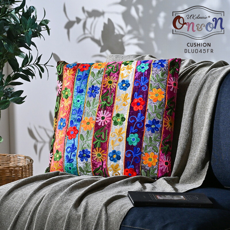 楽天市場】ピロー クッション 45cm角 布 パッチワーク おしゃれ