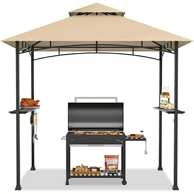 【2025年新発売】パーゴラシェード ガゼボ BBQ用 ガゼボ 日よけ パーゴラ 245x155x250cm スチール製ホーム キャノピー・ガゼボ 簡単設置 グランピング テラス オーニング`|ランドマークストア 店