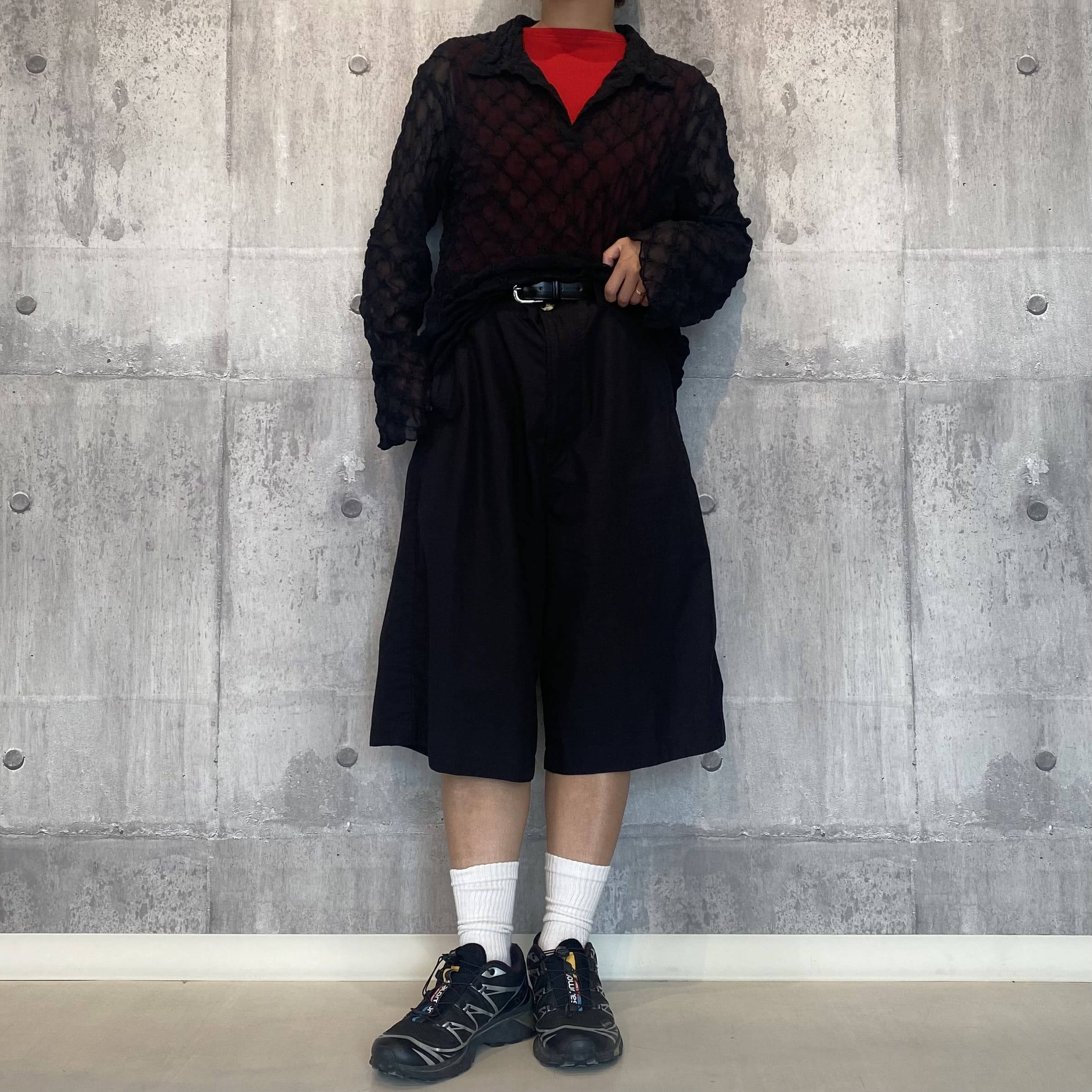 【MEYAME】LACE SKIPPER BLOUSE［MEY-2418］黒いこと メヤメ レーススキッパーブラウス