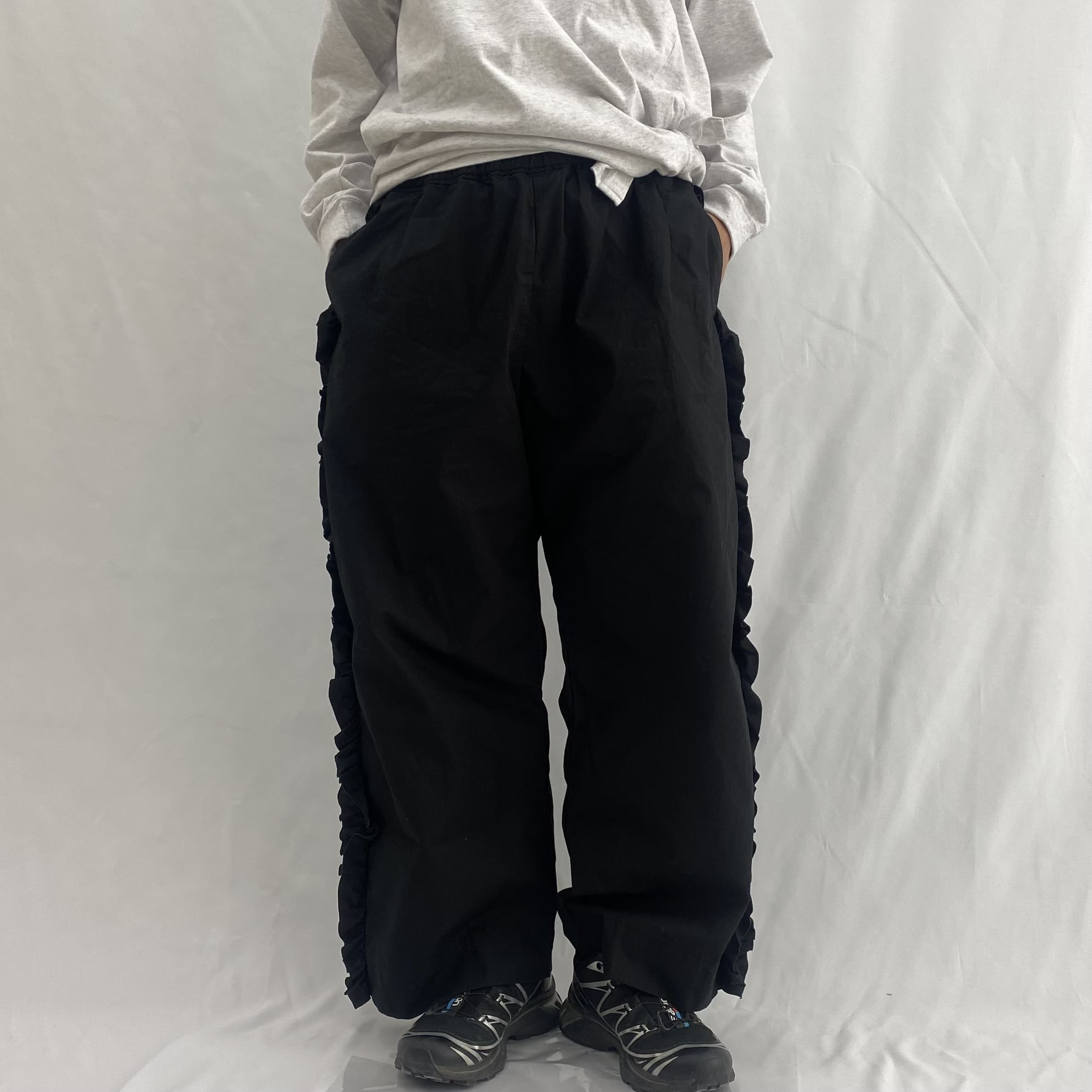 【Gauze#】ビビアンパンツ 酉の方角天然ゴム自然調整可 黒いこと フラウンス ひな型ズボン下 綿織物